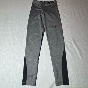Nike Pro Leggings XS Gray Black Colorblock Athletic Pants